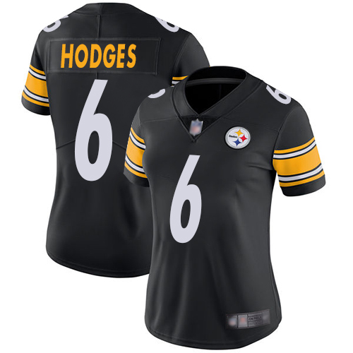 Pittsburgh Steelers #6 Devlin Hodges Black Team Color Women's Stitched Vapor Untouchable Limited Jersey Womens cheap jerseys for sale - CheapJerseys.Shop