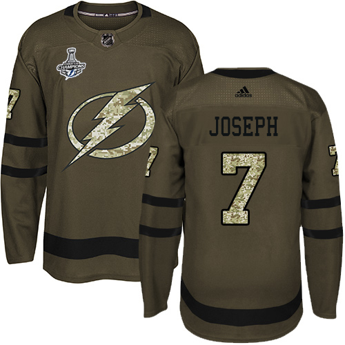 Tampa Bay Lightning #7 Mathieu Joseph Green Salute to Service 2020 Stanley Cup Champions Stitched Jersey Men's cheap jerseys for sale - CheapJerseys.Shop