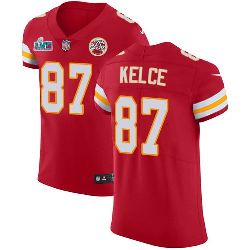 Chiefs #87 Travis Kelce Red Team Color Super Bowl LVII Patch Men's Stitched Vapor Untouchable Elite Jersey cheap jerseys for sale - CheapJerseys.Shop