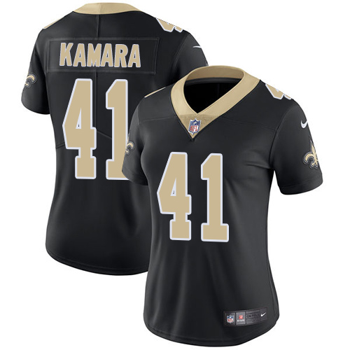 Saints #41 Alvin Kamara Black Team Color Women's Stitched Vapor Untouchable Limited Jersey cheap jerseys for sale - CheapJerseys.Shop