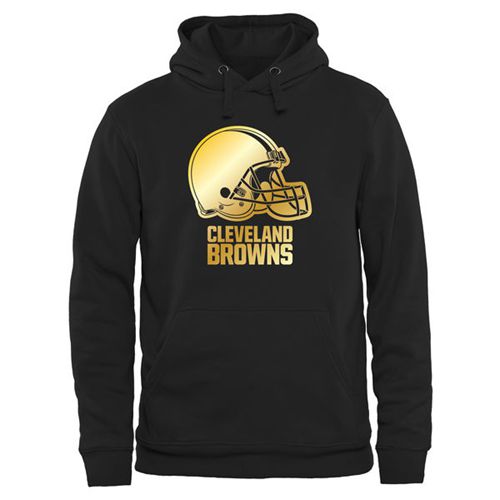 Men's Cleveland Browns Pro Line Black Gold Collection Pullover Hoodie cheap jerseys for sale - CheapJerseys.Shop