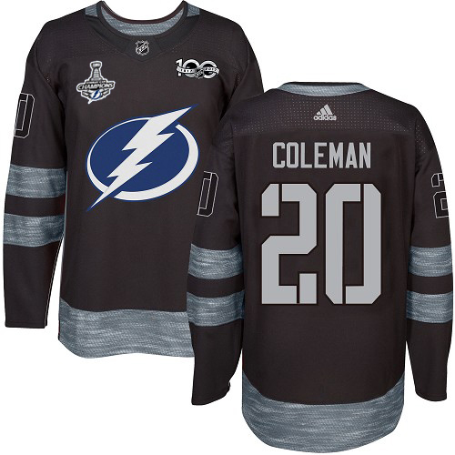 Tampa Bay Lightning #20 Blake Coleman Black 1917-2017 100th Anniversary 2020 Stanley Cup Champions Stitched Jersey Men's cheap jerseys for sale - CheapJerseys.Shop