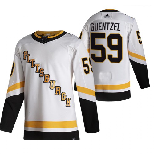 Pittsburgh Pittsburgh Penguins #59 Jake Guentzel White Men's 2020-21 Reverse Retro Alternate Jersey Men's cheap jerseys for sale - CheapJerseys.Shop