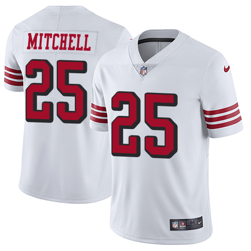 49ers #25 Elijah Mitchell White Rush Youth Stitched Vapor Untouchable Limited Jersey cheap jerseys for sale - CheapJerseys.Shop