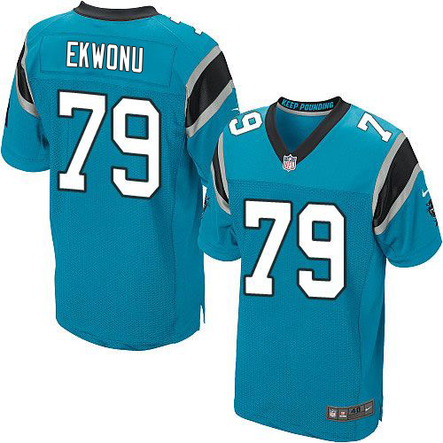 Panthers #79 Ikem Ekwonu Blue Alternate Men's Stitched New Elite Jersey cheap jerseys for sale - CheapJerseys.Shop