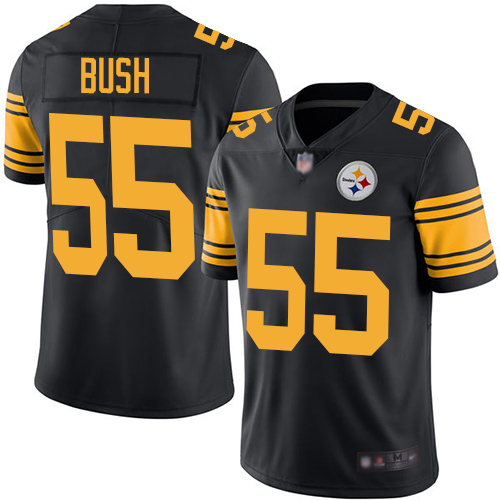 Pittsburgh Steelers #55 Devin Bush Black Youth Stitched Limited Rush Jersey Youth cheap jerseys for sale - CheapJerseys.Shop