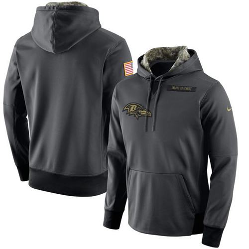 Men's Baltimore Ravens Anthracite Salute To Service Player Performance Hoodie cheap jerseys for sale - CheapJerseys.Shop