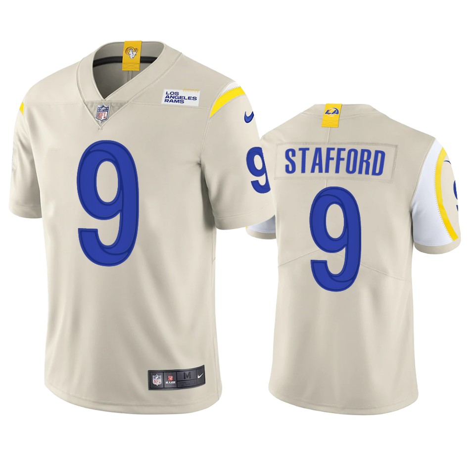 Los Angeles Rams #9 Matthew Stafford Men's Vapor Limited Jersey - Bone cheap jerseys for sale - CheapJerseys.Shop