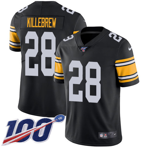 Steelers #28 Miles Killebrew Black Alternate Men's Stitched 100th Season Vapor Limited Jersey cheap jerseys for sale - CheapJerseys.Shop