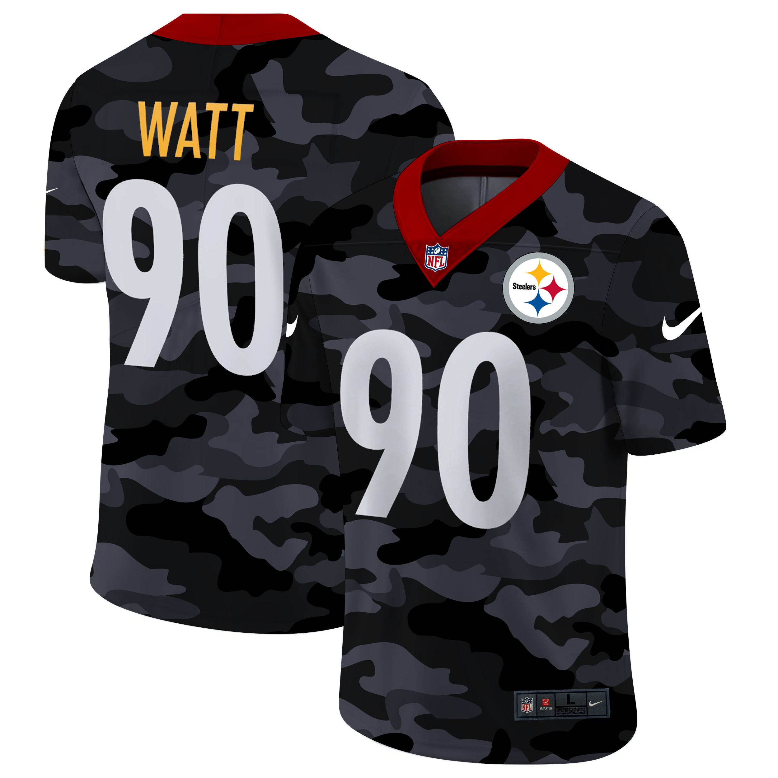 Pittsburgh Steelers #90 T.J. Watt Men's 2020 Black CAMO Vapor Untouchable Limited Stitched Jersey cheap jerseys for sale - CheapJerseys.Shop