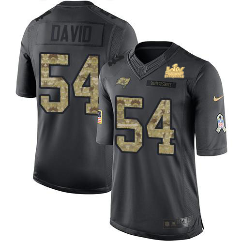 Buccaneers #54 Lavonte David Black Men's Super Bowl LV Champions Patch Limited 2016 Salute To Service Jersey cheap jerseys for sale - CheapJerseys.Shop
