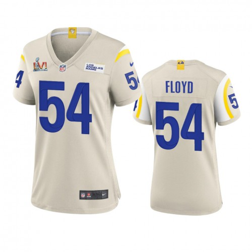 Los Angeles Los Angeles Rams #54 Leonard Floyd Women's Super Bowl LVI Patch Game Jersey - Bone Womens cheap jerseys for sale - CheapJerseys.Shop