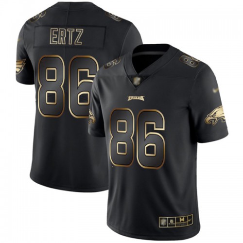 Philadelphia Eagles #86 Zach Ertz Black/Gold Men's Stitched Vapor Untouchable Limited Jersey Men's cheap jerseys for sale - CheapJerseys.Shop