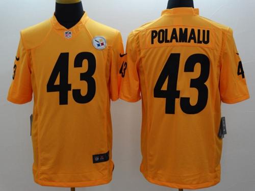Steelers #43 Troy Polamalu Gold Men's Stitched Limited Jersey cheap jerseys for sale - CheapJerseys.Shop