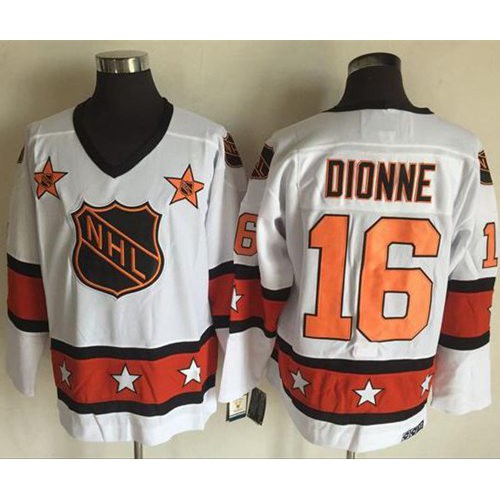 Los Angeles Kings #16 Marcel Dionne White/Orange All-Star CCM Throwback Stitched Jersey Men's cheap jerseys for sale - CheapJerseys.Shop