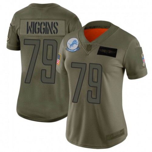 Detroit Lions #79 Kenny Wiggins Camo Women's Stitched Limited 2019 Salute To Service Jersey Womens cheap jerseys for sale - CheapJerseys.Shop