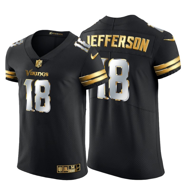 Minnesota Vikings #18 Justin Jefferson Men's Black Edition Vapor Untouchable Elite Jersey cheap jerseys for sale - CheapJerseys.Shop