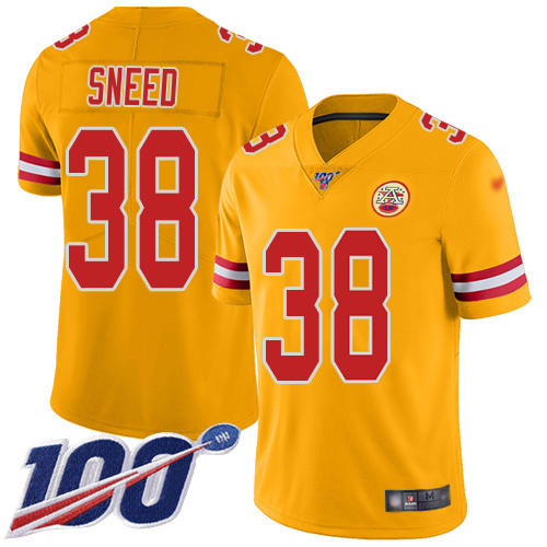 Chiefs #38 L'Jarius Sneed Gold Men's Stitched Limited Inverted Legend 100th Season Jersey cheap jerseys for sale - CheapJerseys.Shop