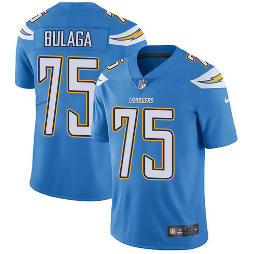 Los Angeles Chargers #75 Bryan Bulaga Electric Blue Alternate Men's Stitched Vapor Untouchable Limited Jersey Men's cheap jerseys for sale - CheapJerseys.Shop