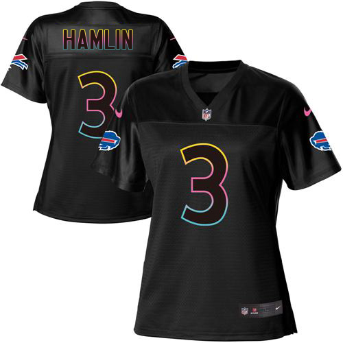 Bills #3 Damar Hamlin Black Women's Fashion Game Jersey cheap jerseys for sale - CheapJerseys.Shop