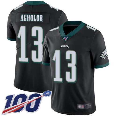 Philadelphia Eagles #13 Nelson Agholor Black Alternate Men's Stitched 100th Season Vapor Limited Jersey Men's cheap jerseys for sale - CheapJerseys.Shop