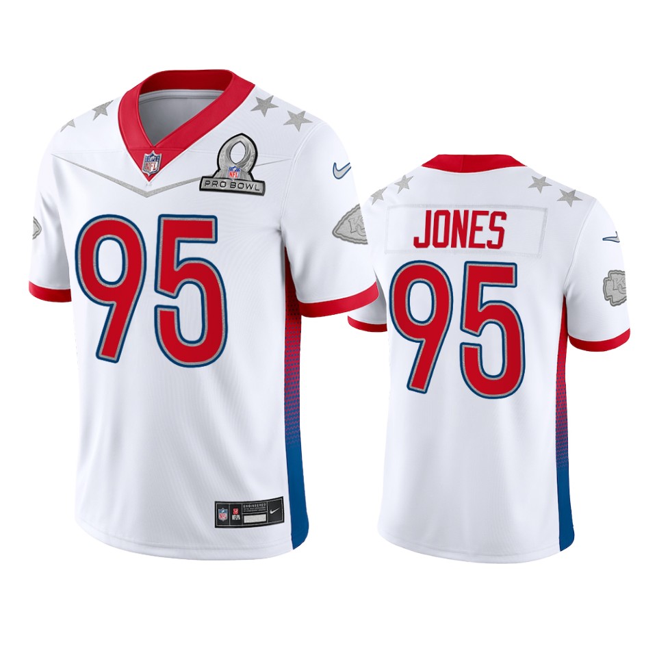 Chiefs #95 Chris Jones Men's 2022 AFC Pro Bowl Game Jersey White cheap jerseys for sale - CheapJerseys.Shop