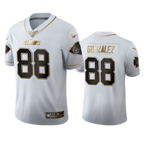 Kansas City Kansas City Chiefs #88 Tony Gonzalez Men's White Golden Edition Vapor Limited 100 Jersey Men's cheap jerseys for sale - CheapJerseys.Shop