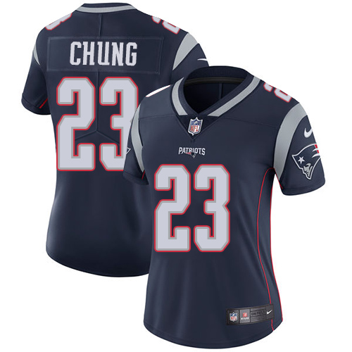 New England Patriots #23 Patrick Chung Navy Blue Team Color Women's Stitched Vapor Untouchable Limited Jersey Womens cheap jerseys for sale - CheapJerseys.Shop