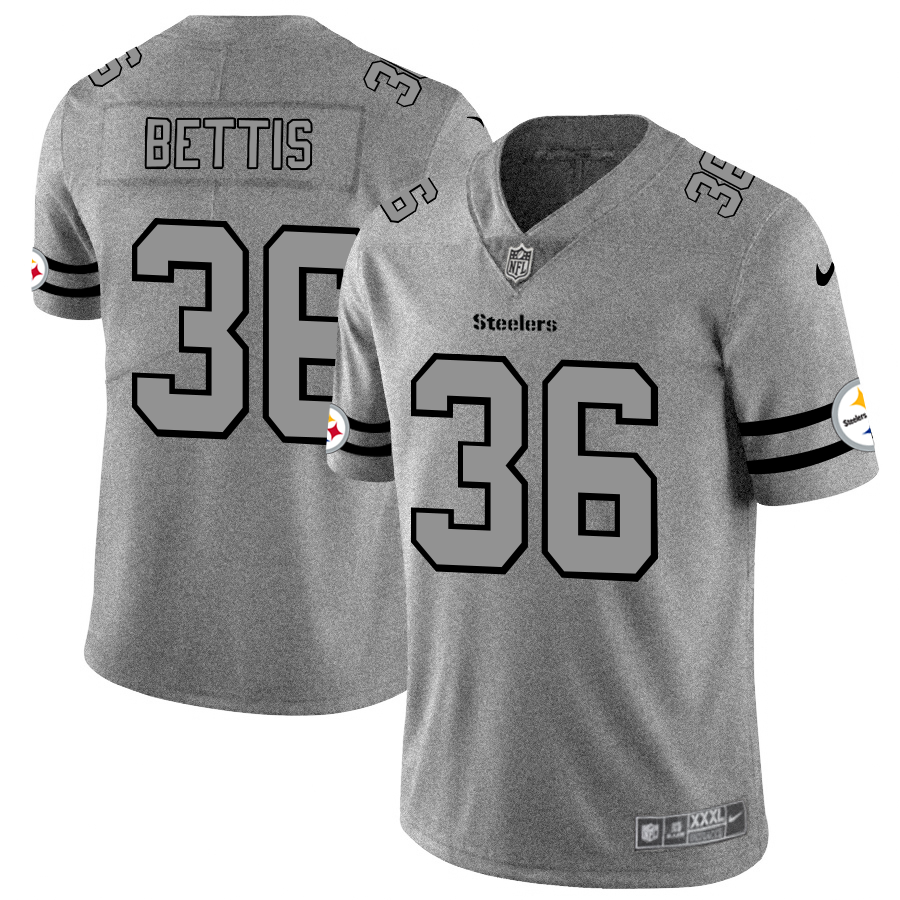 Pittsburgh Steelers #36 Jerome Bettis Men's Gray Gridiron II Vapor Untouchable Limited Jersey cheap jerseys for sale - CheapJerseys.Shop