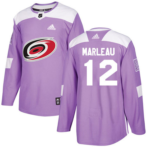 Carolina Hurricanes #12 Patrick Marleau Purple Authentic Fights Cancer Stitched Jersey Men's cheap jerseys for sale - CheapJerseys.Shop