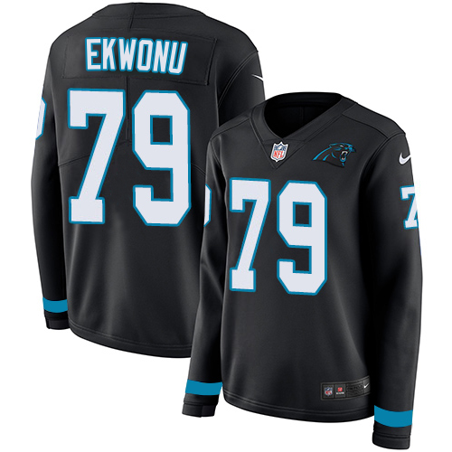 Panthers #79 Ikem Ekwonu Black Team Color Women's Stitched Limited Therma Long Sleeve Jersey cheap jerseys for sale - CheapJerseys.Shop