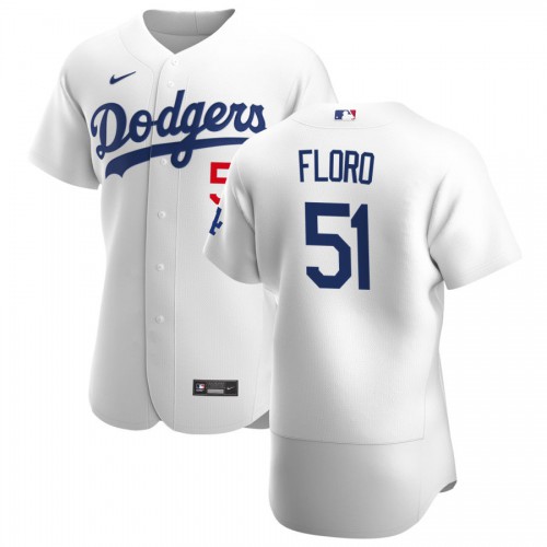 Los Angeles Los Angeles Dodgers #51 Dylan Floro Men's White Home 2020 Authentic Player Jersey Men's cheap jerseys for sale - CheapJerseys.Shop