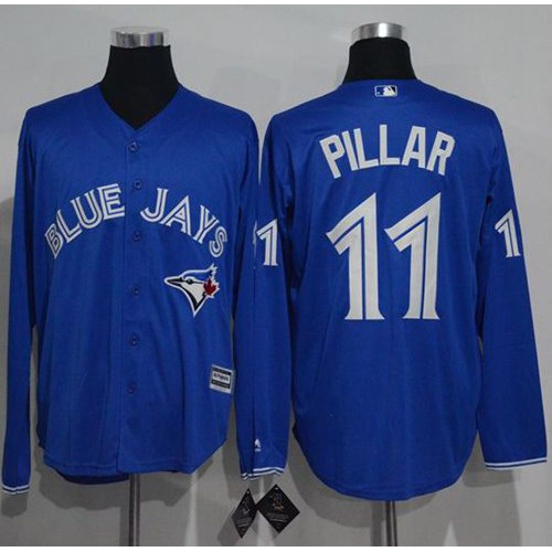 Toronto Blue Jays #11 Kevin Pillar Blue New Cool Base Long Sleeve Stitched Jersey Men's cheap jerseys for sale - CheapJerseys.Shop
