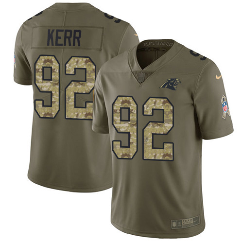 Carolina Panthers #92 Zach Kerr Olive/Camo Men's Stitched Limited 2017 Salute To Service Jersey Men's cheap jerseys for sale - CheapJerseys.Shop