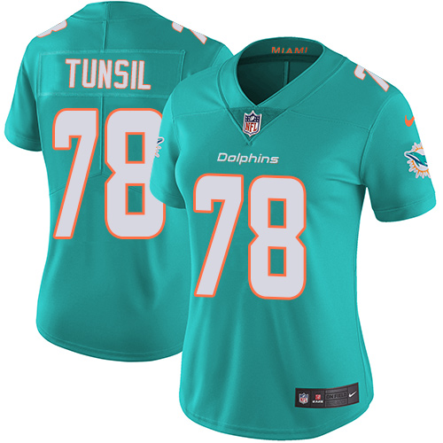 Miami Dolphins #78 Laremy Tunsil Aqua Green Team Color Women's Stitched Vapor Untouchable Limited Jersey Womens cheap jerseys for sale - CheapJerseys.Shop
