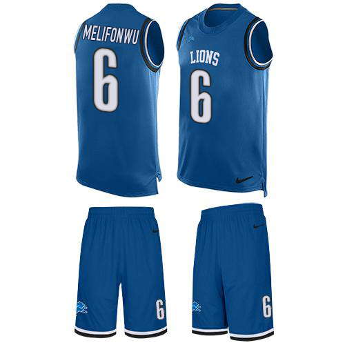 Lions #6 Ifeatu Melifonwu Blue Team Color Men's Stitched Limited Tank Top Suit Jersey cheap jerseys for sale - CheapJerseys.Shop