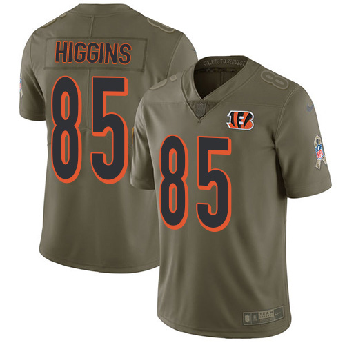 Bengals #85 Tee Higgins Olive Youth Stitched Limited 2017 Salute To Service Jersey cheap jerseys for sale - CheapJerseys.Shop