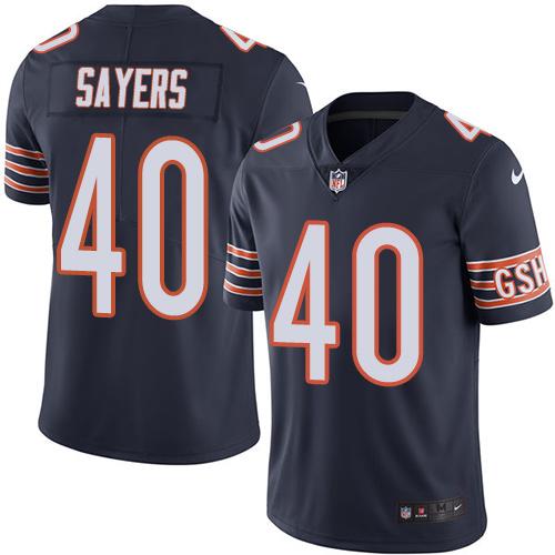 Chicago Bears #40 Gale Sayers Navy Blue Team Color Men's Stitched Vapor Untouchable Limited Jersey Men's cheap jerseys for sale - CheapJerseys.Shop