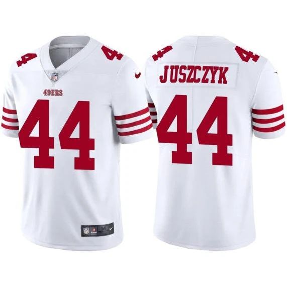 San Francisco 49ers #44 Kyle Juszczyk Whiite Men's 2022-26 Limited Stitched Vapor Untouchable Jersey cheap jerseys for sale - CheapJerseys.Shop