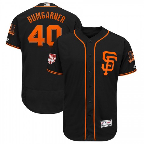 San Francisco Giants #40 Madison Bumgarner Black 2019 Spring Training Flex Base Stitched Jersey Men's cheap jerseys for sale - CheapJerseys.Shop