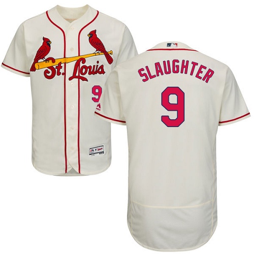 St.Louis Cardinals #9 Enos Slaughter Cream Flexbase Authentic Collection Stitched Jersey Men's cheap jerseys for sale - CheapJerseys.Shop