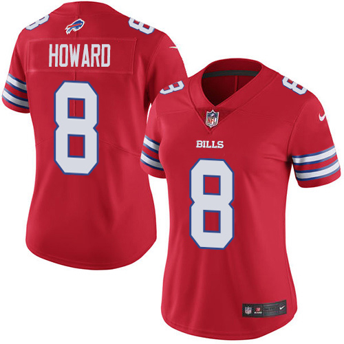 Buffalo Bills #8 O. J. Howard Red Women's Stitched Limited Rush Jersey Womens cheap jerseys for sale - CheapJerseys.Shop
