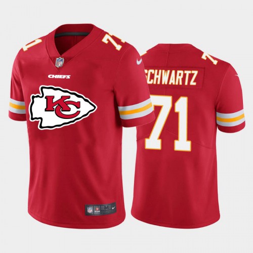 Kansas City Kansas City Chiefs #71 Mitchell Schwartz Red Men's Big Team Logo Player Vapor Limited Jersey Men's cheap jerseys for sale - CheapJerseys.Shop