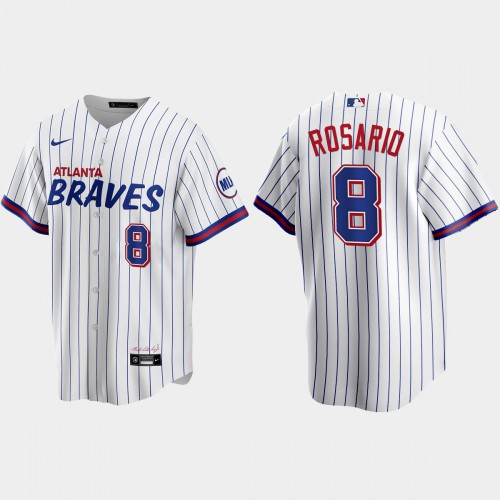 Atlanta Atlanta Braves #8 Eddie Rosario White Men's 2021 City Connect Replica Jersey Men's cheap jerseys for sale - CheapJerseys.Shop