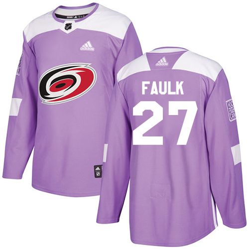 Carolina Hurricanes #27 Justin Faulk Purple Authentic Fights Cancer Stitched Jersey Men's cheap jerseys for sale - CheapJerseys.Shop