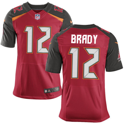 Buccaneers #12 Tom Brady Red Team Color Men's Stitched Vapor Untouchable Elite Jersey cheap jerseys for sale - CheapJerseys.Shop