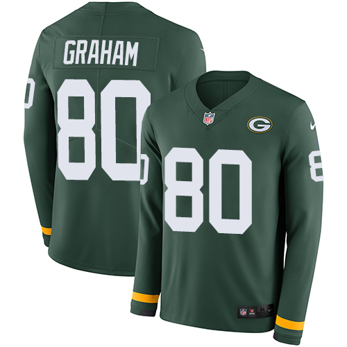 Green Bay Packers #80 Jimmy Graham Green Team Color Men's Stitched Limited Therma Long Sleeve Jersey Men's cheap jerseys for sale - CheapJerseys.Shop