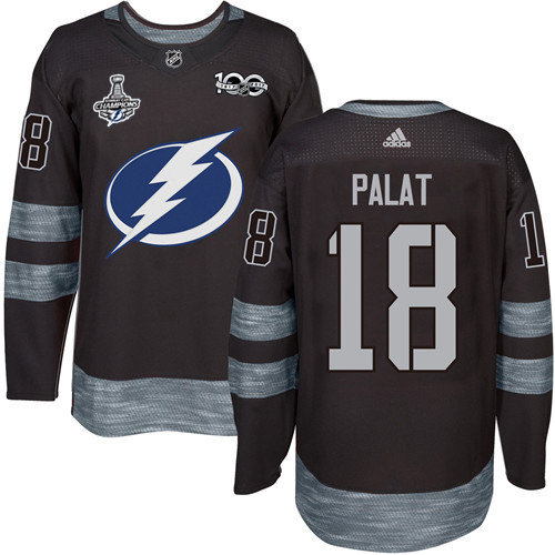 Tampa Bay Lightning #18 Ondrej Palat Black 1917-2017 100th Anniversary 2020 Stanley Cup Champions Stitched Jersey Men's cheap jerseys for sale - CheapJerseys.Shop