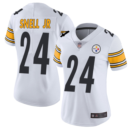Pittsburgh Steelers #24 Benny Snell Jr. White Women's Stitched Vapor Untouchable Limited Jersey Womens cheap jerseys for sale - CheapJerseys.Shop