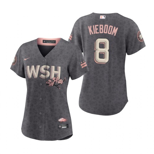Washington Washington Nationals #8 Carter Kieboom Women's Gray 2022 City Connect Replica Jersey Womens cheap jerseys for sale - CheapJerseys.Shop
